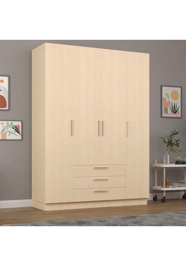 4 Kapaklı Gardırop 160cm Akça Ağaç