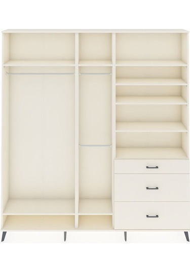 Arges Dolap 9 Raflı 3 Çekmeceli 3 Askılı 220x30x243 Aytaşı-aytaşı/aytaşı Aytası/aytası