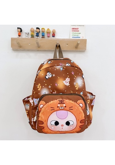 Sevimli Karikatürlü Sırt Çantası, Anaokullu İçin Hafif Ve Büyük Kapasiteli Portakal