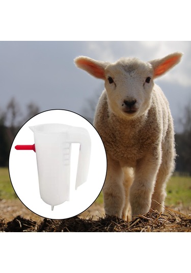 Suntek 800ml Kuzu Besleme Kapları Küçük Kuzu Keçi Beyazı