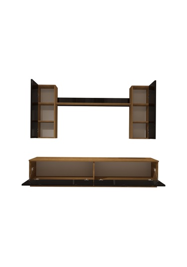 Decoraktiv Eko 5db Mdf Std Tv Ünitesi Tv Sehpası Pera - Siyah