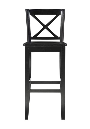 Alaçatı Ahşap Bar Sandalyesi Siyah
