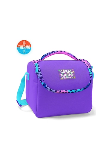 Coral High Kids Mor Leopar Desenli Thermo Beslenme Çantası 11772