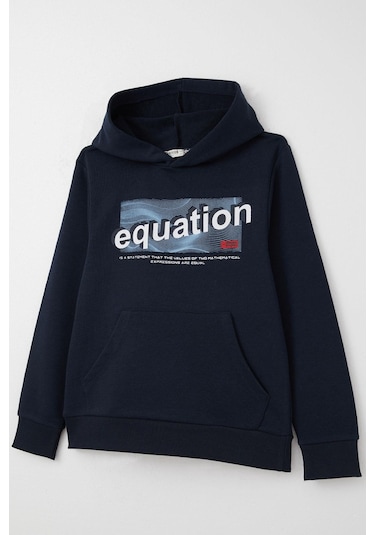 Breeze Erkek Çocuk Sweatshirt Yazı Baskılı Kanguru Cepli Kapüşonlu 8-14 Yaş, Lacivert Lacivert Breeze Erkek Çocuk Sweatshirt Yazı Baskılı Kanguru Cepli Kapüşonlu 8-14 Yaş, Lacivert Lacivert