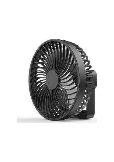 Çok Fonksiyonlu Led Şarj Edilebilir Dış Mekan Taşınabilir Çadır Kamp Fanı Siyah