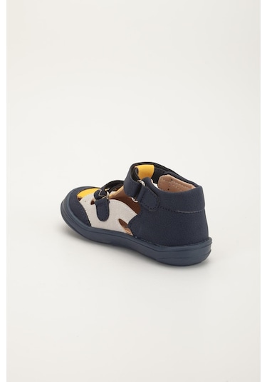 Şirinbebe Ortopedik Erkek Bebek İlkadım Ayakkabı Sarı Çift Cırtlı Yan Açık-4059 Sarı