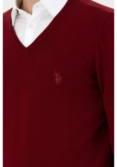 U.s. Polo Assn. Erkek Bordo Kazak /triko 50294764-vr014 Bordo