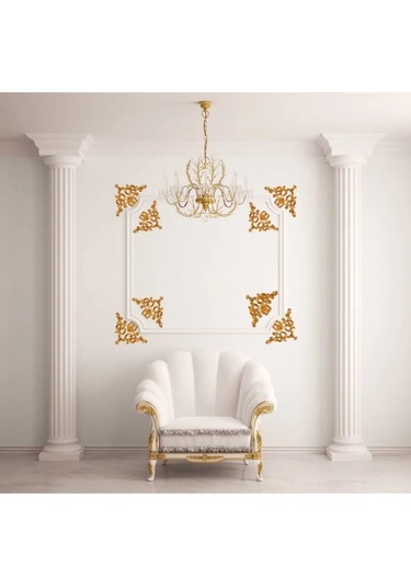 Dekoratif Poliüretan Tavan-duvar-kapı-mobilya Köşe Motifi 27x18 Cm