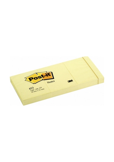 3M Post-It 38x51 MM 3'lü Not Kağıdı 653