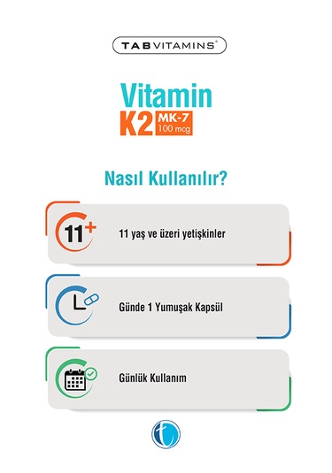 Tabvitamins Vitamin K2 60 Yumuşak Kapsül