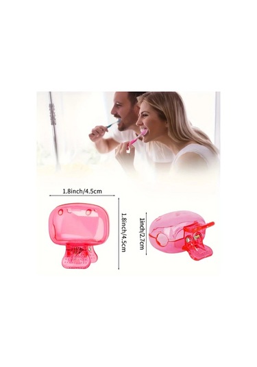 Dashanshop Pembe Taşınabilir Seyahat Diş Fırçası Kılıfı Drenaj Deliği Dayanıklı Abs Pembe