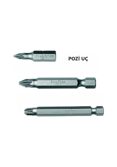 Manyetik Bits Pozi Uç Pz - Manyetik Bitsyıldız Uç Ph Vidalama 1X75 Mm-Pozi Uç Pz