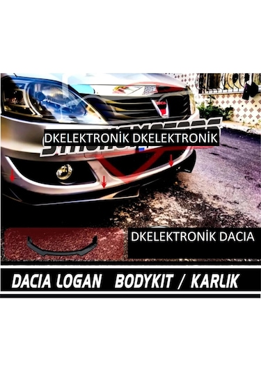 Dkelektronik Dacia Logan Ön Tampon Eki Bodykit Karlık Lip 123 Pionablackdcack