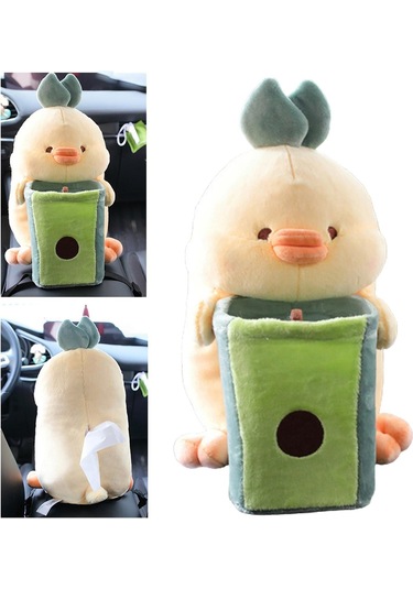 Suntek Magideal Yumuşak Peluş Araba Çöp Kutusu Sevimli Oyuncak Ördek