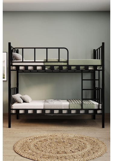 Argimo Zambak Metal Ranza Ve Karyola Siyah 90 X 190