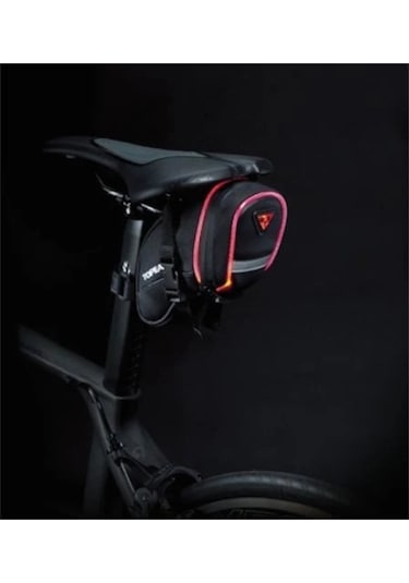 Topeak Aero Wedge İglow Medium Led Işıklı Sele Altı Çanta Siyah
