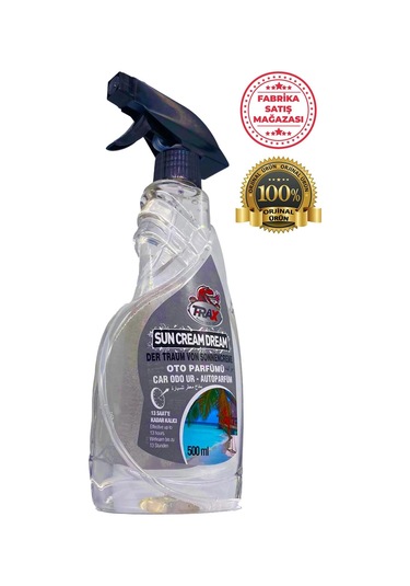 Sun Cream Kokulu Ferah Oto Ev Oda Sprey Parfüm Trax 500 Ml