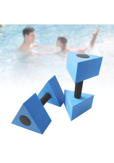 Suntek Üçgen Su Aerobik Halterler Eva Havuz Için Mavi