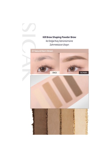 Clio Kill Brow Shaping Powder Brow 01 Natural Warm Brown
