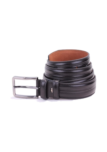 Dagoster 3.5 CM Hakiki Deri Erkek Kemer Siyah DMK26-305DG Siyah