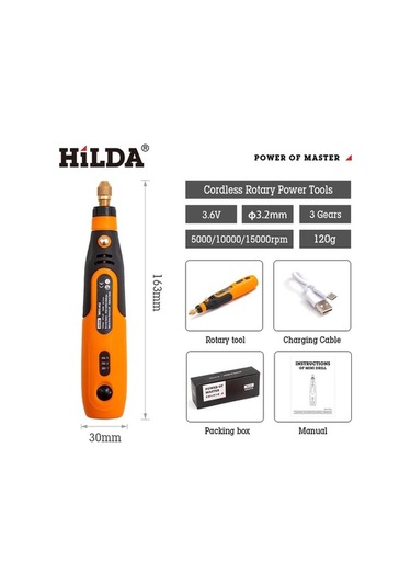 Yulong Hilda 46 Parça Şarjlı Mini Matkap Zımpara Kesme Delme