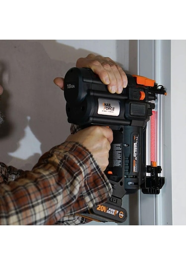 Worx WX842.9 20V 15-50 MM Profesyonel Şarjlı Çivi Çakma Makinesi + 2700 Adet Yedek Çivi