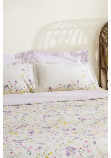 Karaca Home Eliana %100 Pamuk Çift Kişilik Nevresim Takımı Lila LILA