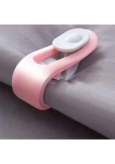 4 Adet İğnesiz Yorgan Çarşaf Ve Perde Tutucu Sabitleyici Kaydırmaz Örtü Düzenleyici Klips Çok Renkli