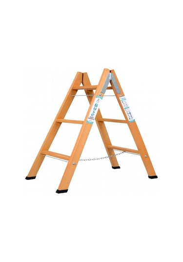 Buse 3 Basamaklı A Tipi Katlanır Gürgen Ahşap Merdiven 110cm