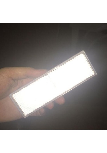 Beyaz 2 Adet Evrensel Plastik Kuyruk Emniyet Yansıtıcı Plakalar Araba Kamyon Araç İçin Güçlü Reflektörler