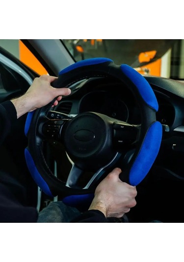 New Galaxy Direksiyon Kılıfı, Araba İçin Direksiyon Kılıfı, 6 Minder, Beden M 37-39 Cm 134565110 Mavi