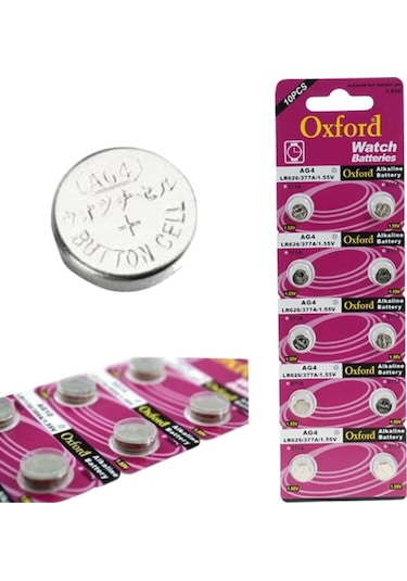 Oxford AG4 LR626 377A Düğme Pil 10 x 20'li