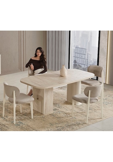 Katmandu Mdf Masa+ 6 Sandalye Aytaşı