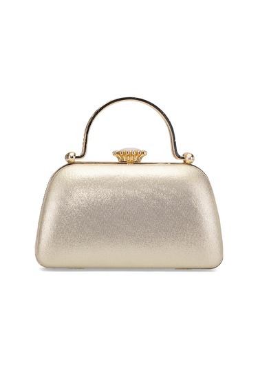 Guja 25kc1289 Kadın Taşlı Kutu Abiye Çanta Altın Altın
