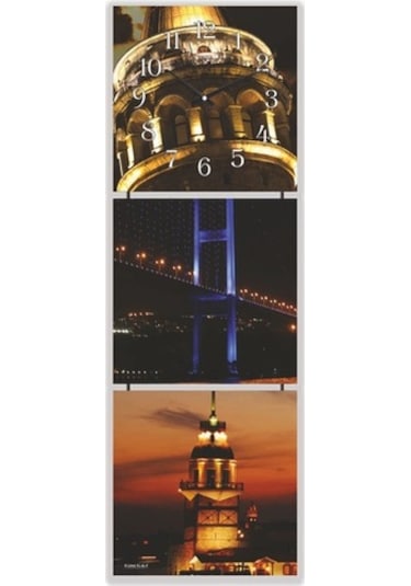 Mdf Istanbul Manzaralı Tablo Duvar Saati (64902725)