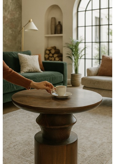 Nordtre Ahşap Orta Sehpa Ceviz Renk Mantar Sehpa Ceviz Nordtre Ahşap Orta Sehpa Ceviz Renk Mantar Sehpa Ceviz