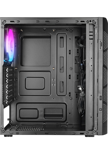 Everest Crest-v1, Mesh, Psu Yok, 4x12cm Rgb Fan, Temperli Cam Yan Panel, Atx, Gamıng Kasa