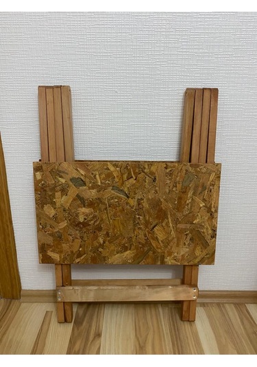 Apak Ahşap Osb Yüzeyli Katlanır Masa 60 CM 50 CM Bambu