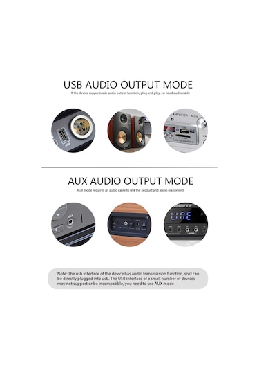 Cbtx KN318 Bluetooth 5.1 Çift Çıkış AUX USB Stereo Ses Alıcısı