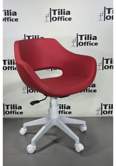 Monaco Çalışma Kesim Çocuk Koltuğu Beyaz Ayak Kırmızı