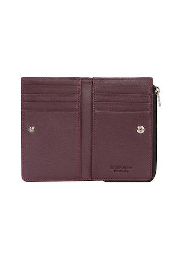 Cengiz Pakel Unisex Hakiki Deri Fermuarlı Kartlık 2512 - Mürdüm 2512-mürdüm Mürdüm