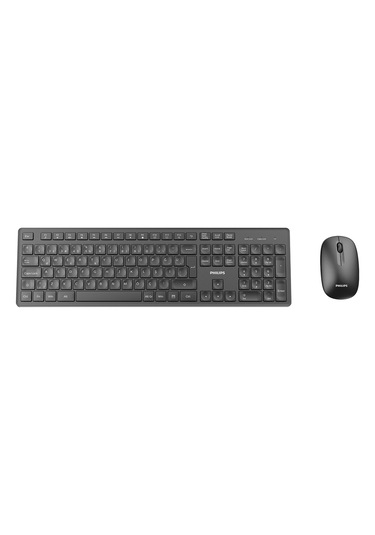 Philips SPT6318 Kablosuz Türkçe Q Klavye ve Mouse Seti Siyah