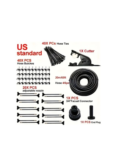 Willowhaven Amerikan Konnektörlü 7/24 Damla Sulama Sistemi 7.87 Ayarlanabilir Bakır Nozul Bahçe Sera Sulama