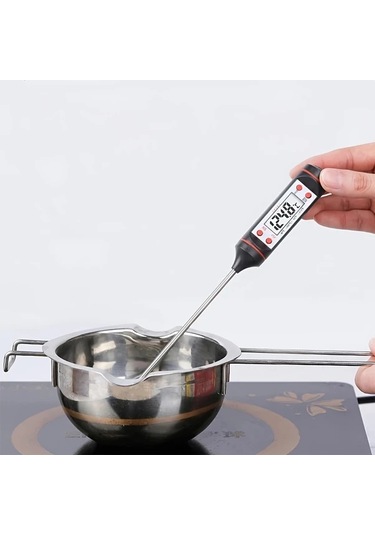 Oldfriend Siyah+beyaz Dijital Et Termometresi Yemek Fırın Barbekü Sıvı Sıcaklık Ölçer