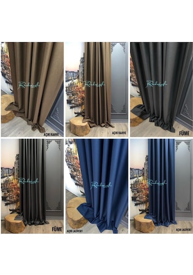 Brillant Blackout Karartma Işık Geçirmez Fon Perde 19 Renk Seçene