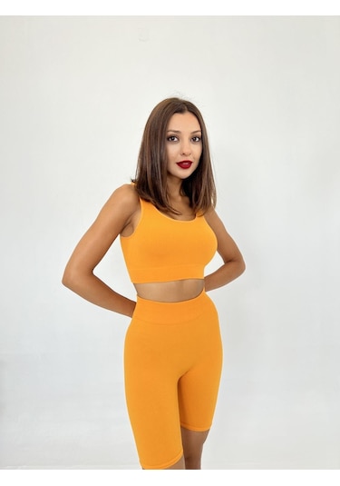 2500 Sporcu Şort Tayt-turuncu Resimdeki Renk