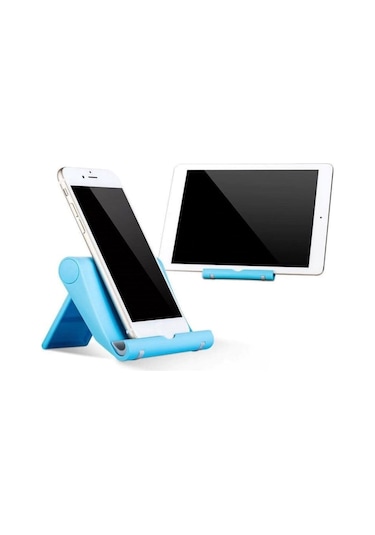 Masaüstü Katlanabilir Ayarlanabilir Telefon Tablet Tutucu Mavi (541908794)