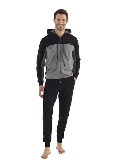 Mod Collection Fermuarlı Kapüşonlu Kışlık Erkek Eşofman Takım 001