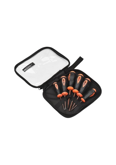 Symbee "penggong 6 Parçalı Ev Tipi Tornavida Seti - Çapraz/düz Uçlu, Kaymaz Tutamaklı, Taşıma Çantalı"