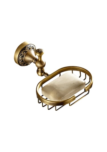 Reedark Duvar Takılı Antika Pirinç Sabun Kutusu - Pas Koruyucu, Zengin Desenli, Banyo/oda Kullanıma Uygun, Kolay Kurulum Kahverengi